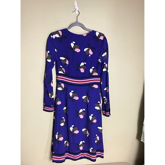 Boden Women Floral  Striped A Line Dress Sz. 8R Blue Lightweight Comfort Modest - Picture 5 of 12